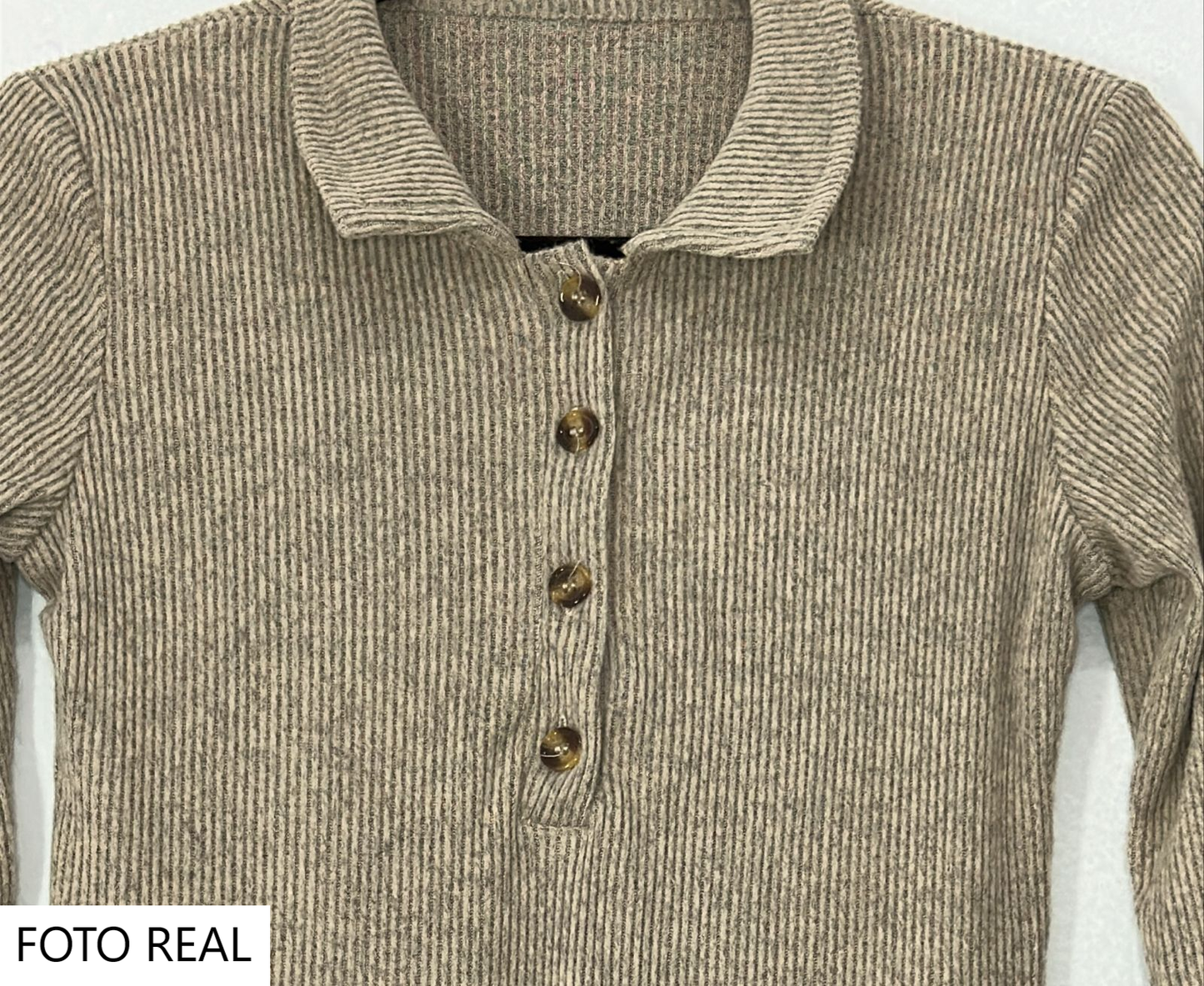 RPW020 – Vestido Canalé Tipo Polo