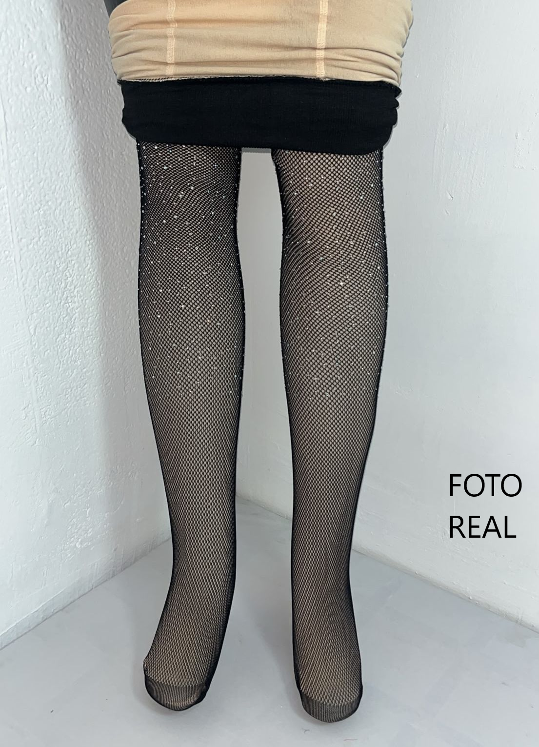 VLF900 - Pantimedias Efecto Piel con Brillos