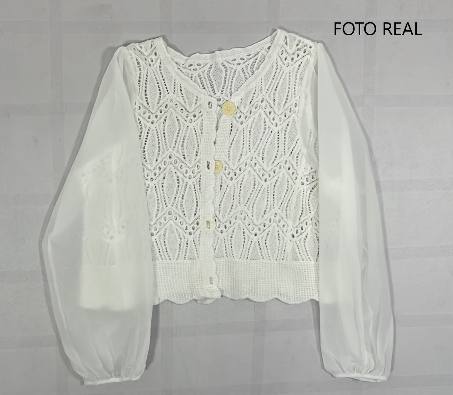 VJ127 - Blusa Bordada Tejida