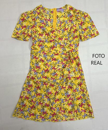 TQ9930 - Vestido Floral Cruzado Elegante