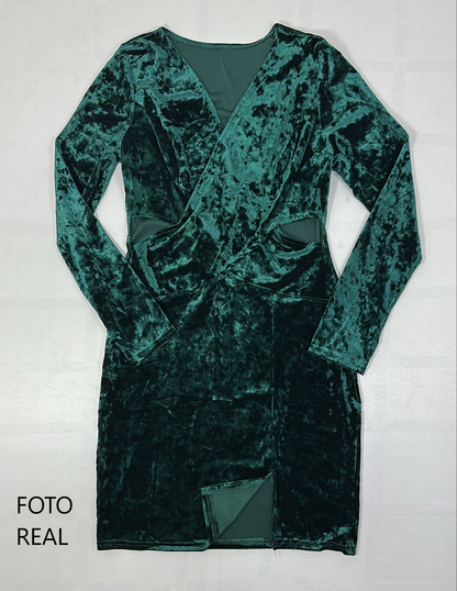 VES25 - Vestido Terciopelo Cruzado