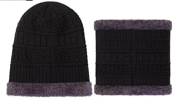 VH003 - Gorro y bufanda de pelo unisex