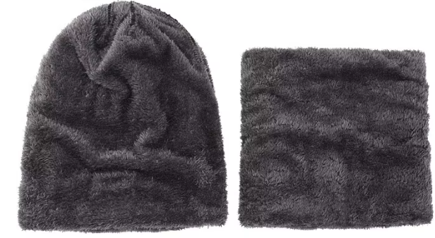 VH003 - Gorro y bufanda de pelo unisex