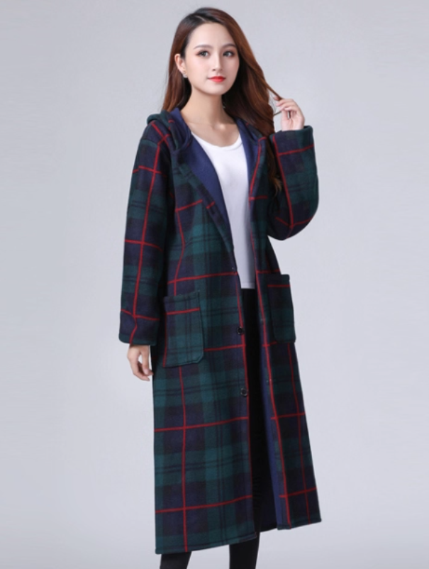 VCL126 - Chamarra térmica a cuadros con capucha