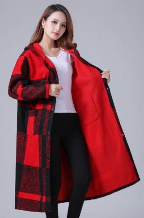 VCL126 - Chamarra térmica a cuadros con capucha