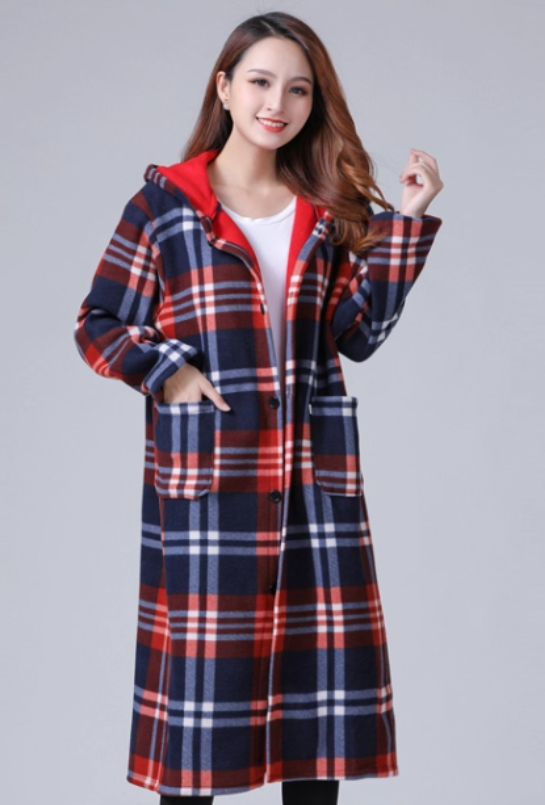 VCL126 - Chamarra térmica a cuadros con capucha