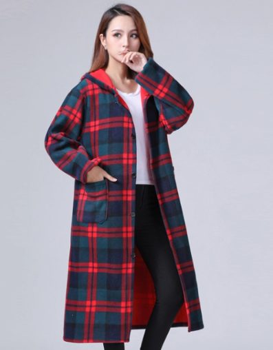 VCL125 - Chamarra térmica a cuadros con capucha