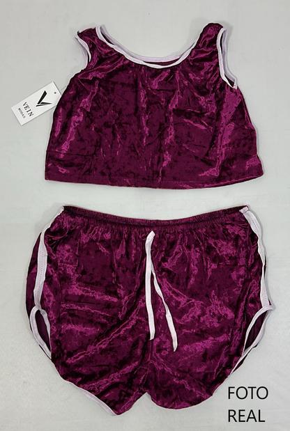 VD205 - Conjunto de terciopelo deportivo
