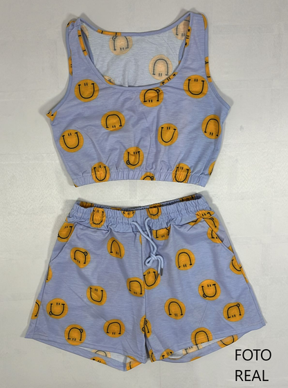 SHASET2 - Conjunto Short Smile Print