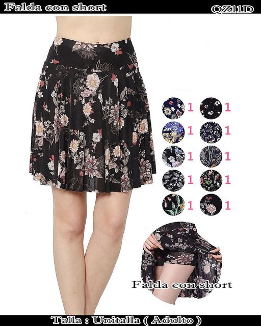 QZ11D - Falda con short