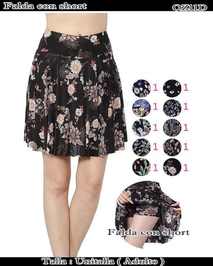 QZ11D - Falda con short