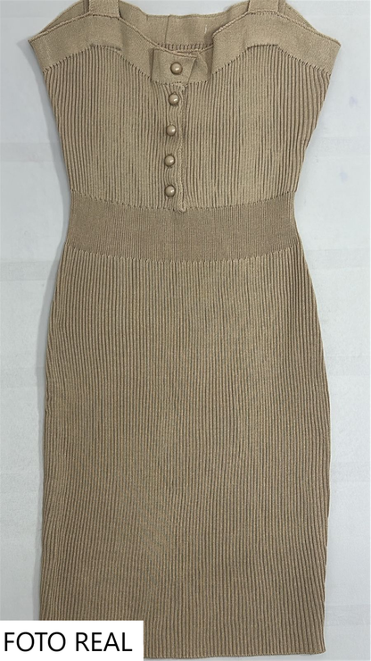 VS265 - Vestido tejido con botones