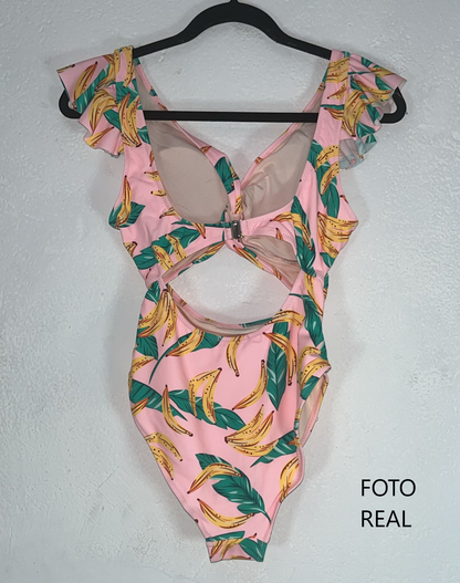 TBD004 - Traje de baño floral con corte moderno