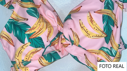 TBD004 - Traje de baño floral con corte moderno