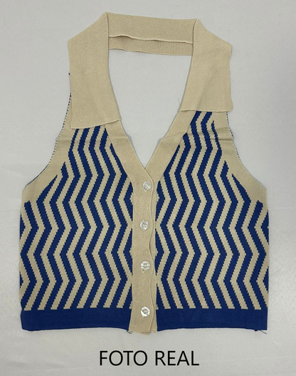 VS264 - Blusa halter de espalda descubierta