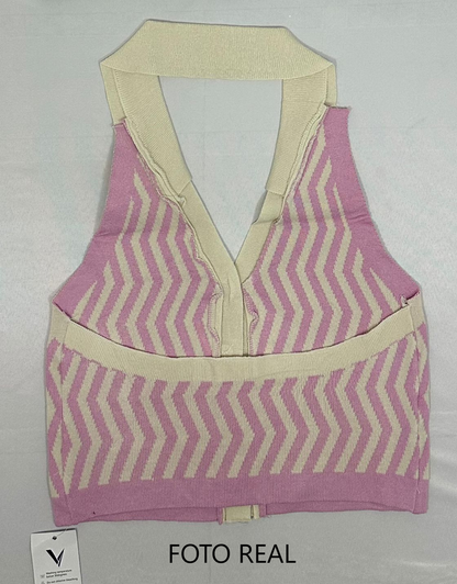 VS264 - Blusa halter de espalda descubierta