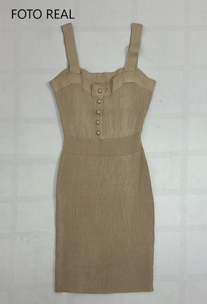 VS265 - Vestido tejido con botones