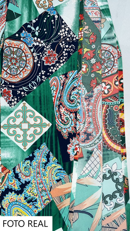 B3108 - Pantalón estampado fluido