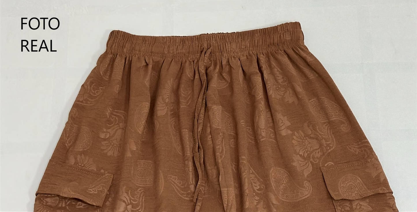 PLZ134 - Pantalón Palazzo Estampado Dama