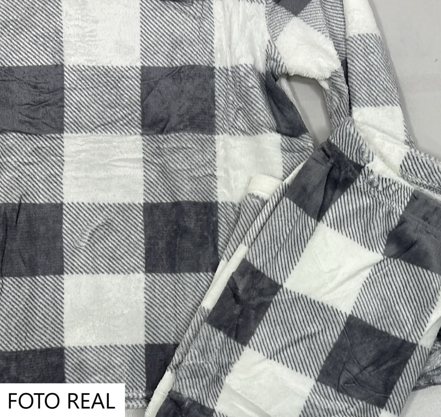 SUVD - Pijama Polar a Cuadros para Dama