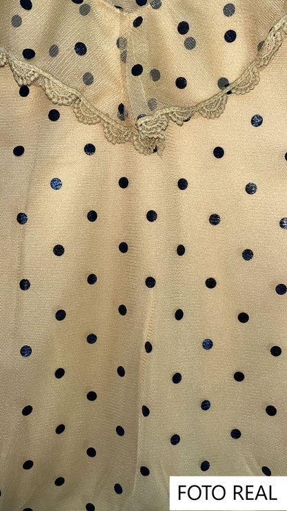 GBL32 - Blusa de lunares con transparencias