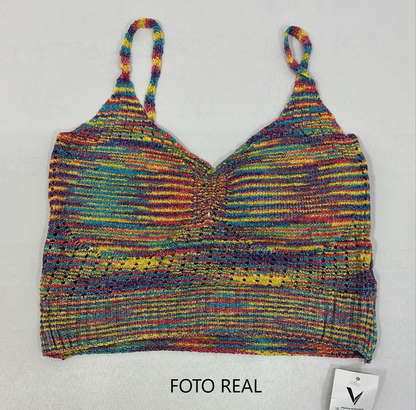 VT350 - Camisola de tirantes con rayas multicolor