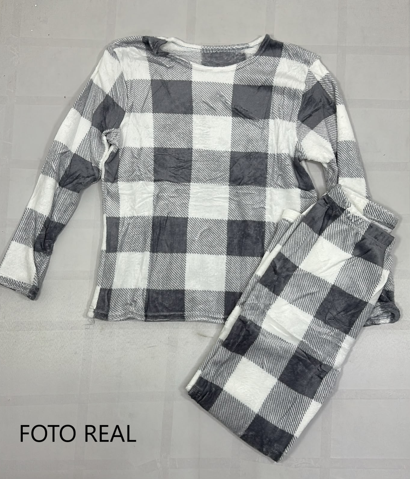 SUVD - Pijama Polar a Cuadros para Dama