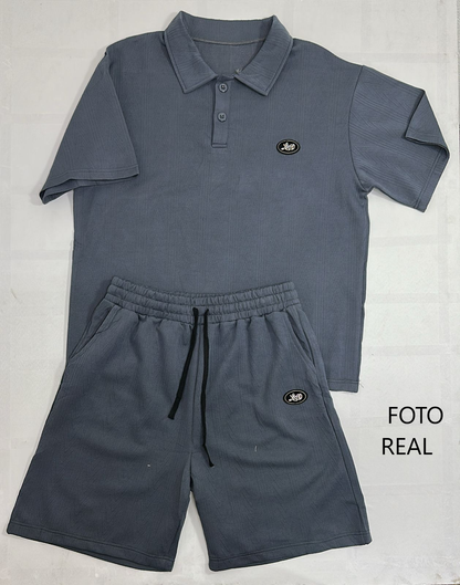 F7406 - Conjunto Polo Texturizado Caballero