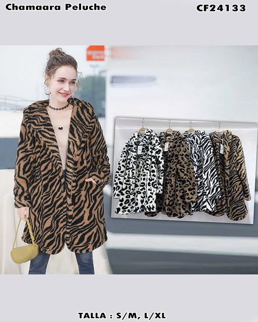 CF24133 - Chamarra Peluche Animal Print