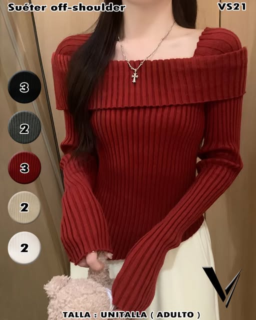 VS21 - Suéter off-shoulder