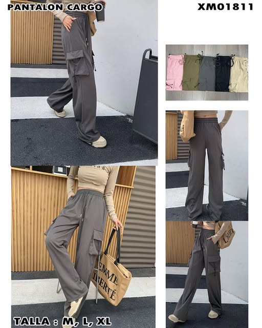 XM01811 - Pantalón cargo ancho