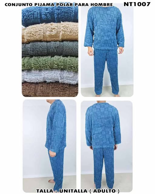 NT1007 – Conjunto Pijama Polar para Hombre