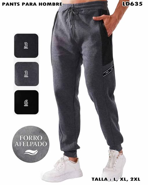 LD635 – Pants para Hombre con Forro Afelpado