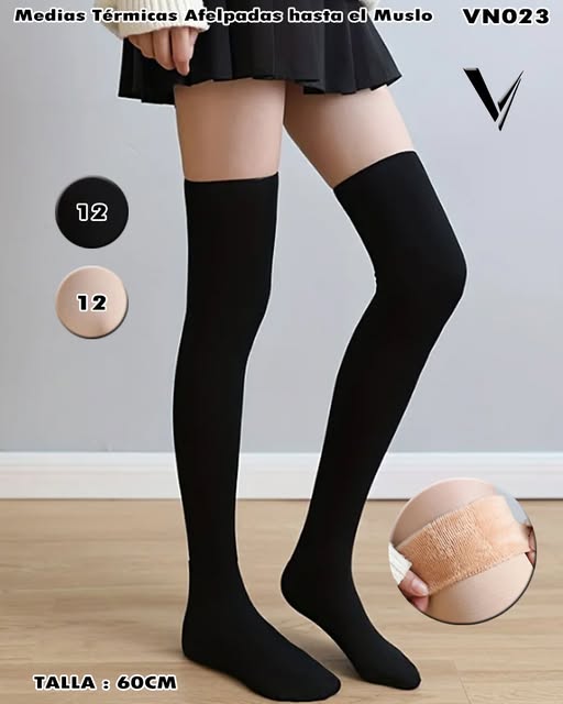VN023 - Medias Térmicas Afelpadas hasta el Muslo