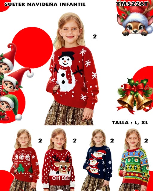 YMS226T - Suéter Navideño Infantil