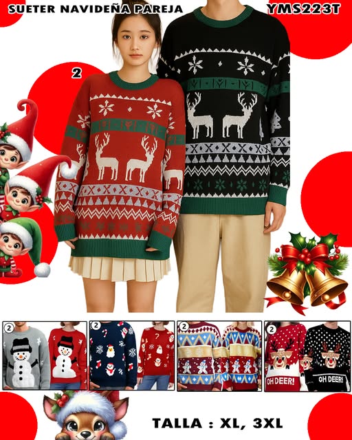 YMS223T - Suéter Navideño Pareja