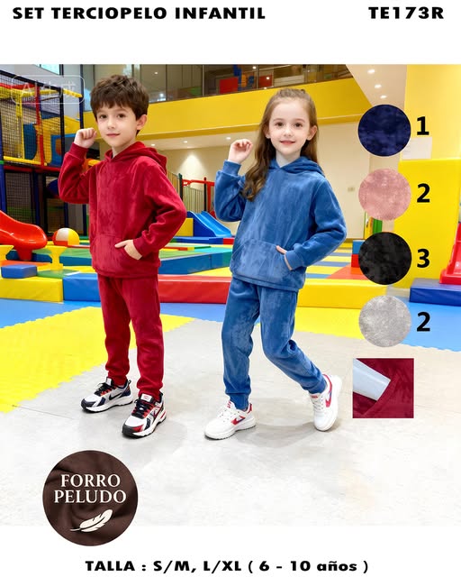 TE173R – Set Terciopelo Infantil