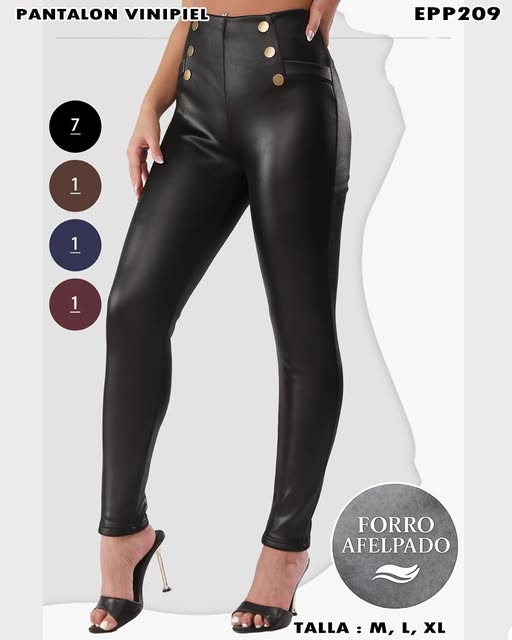 EPP209 - Pantalón Vinipiel con Forro Afelpado