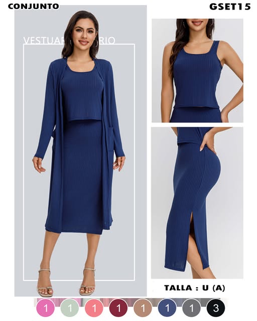 GSET15 – CONJUNTO DE 3 PIEZAS ACANALADO