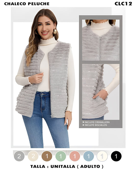 CLC12 – CHALECO PELUCHE ELEGANTE