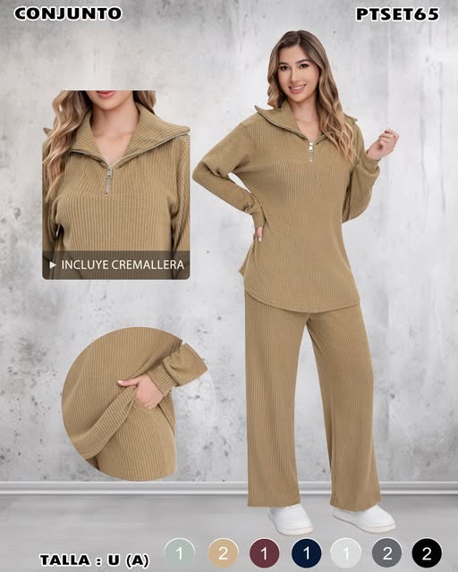 PTSET65 – Conjunto Acanalado con Cremallera