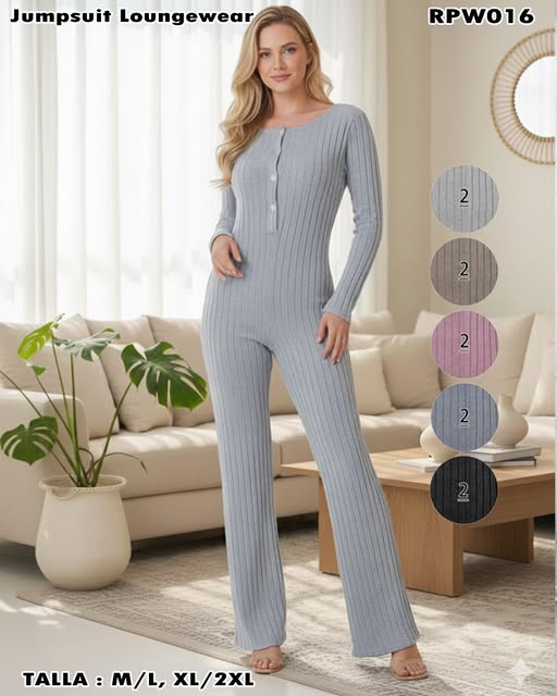 RPW016 - Jumpsuit Loungewear Acanalado
