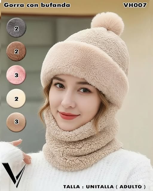 VH007 - Gorro con Bufanda Térmica