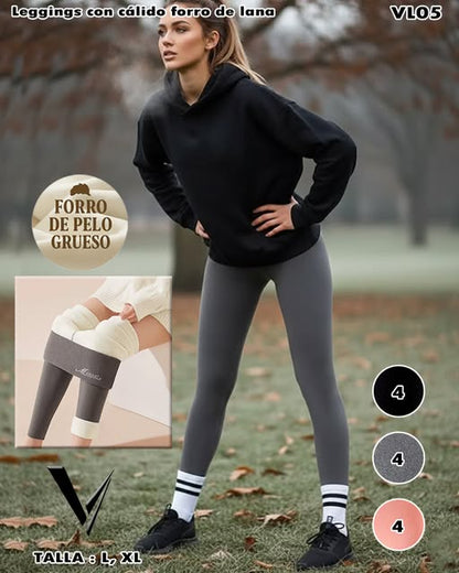 VL05 - Leggings con Cálido Forro de Lana