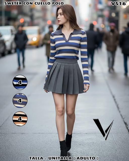 VS16 - Swetér con Cuello Polo