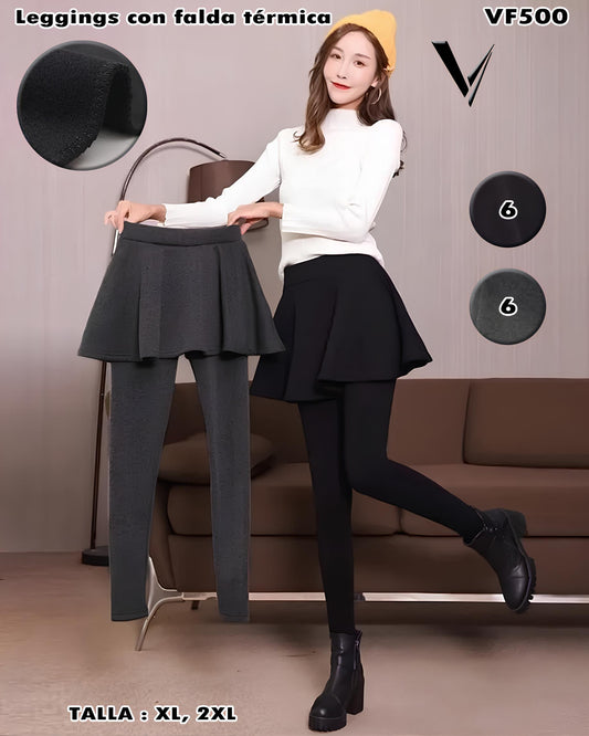 VF500 - Leggings con falda térmica