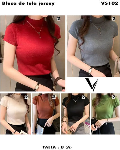VS102 – Blusa de tela jersey