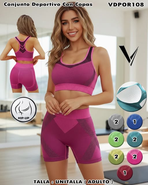 VDPOR108 – Conjunto deportivo con copas (2 piezas)