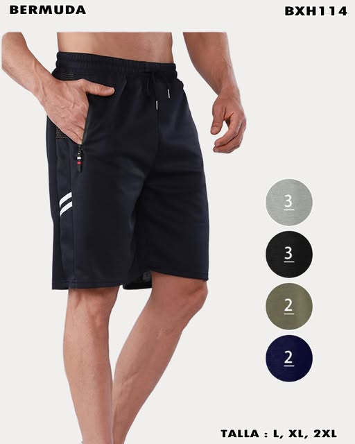 BXH114 - Bermuda Deportiva con Cierre