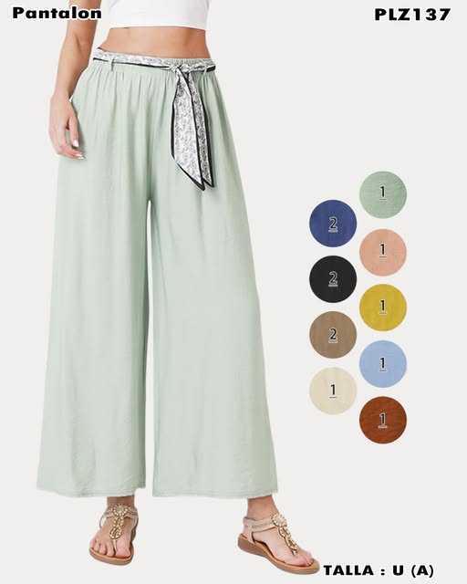 PLZ137 – Pantalón Palazzo con Cinturón